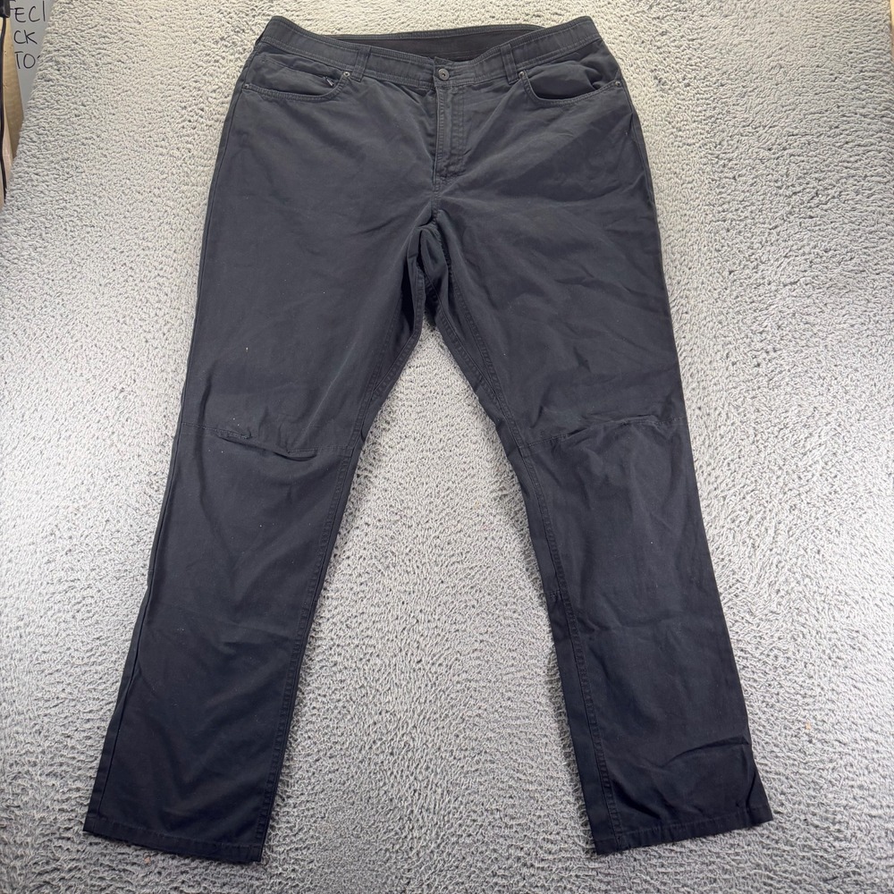 Columbia Sportswear Pant Men 38x32 Black Cotton Khakis Straight Workwear Utility